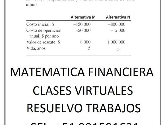 CLASES DE MATEMATICA FINANCIERA