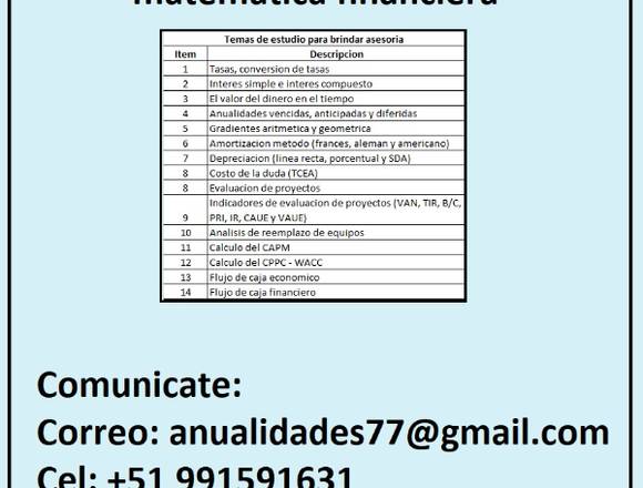 CLASES DE MATEMATICA FINANCIERA 