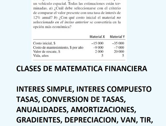 CLASES DE MATEMATICA FINANCIERA 