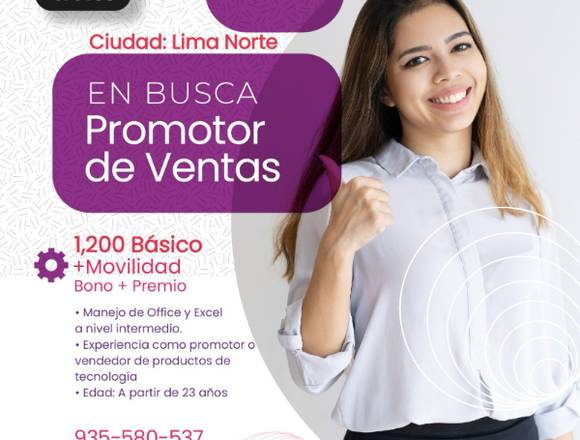 BUSCAMOS PROMOTOR DE VENTAS 