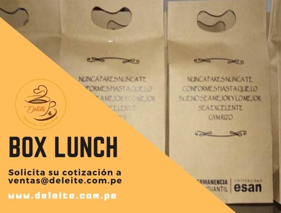 Catering empresarial, Box Lunch, Coffee Break 