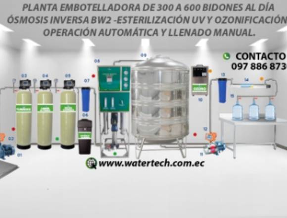 EMBOTELLADORA DE 300 A 600 BDL OSMOSIS INVERSA BW2