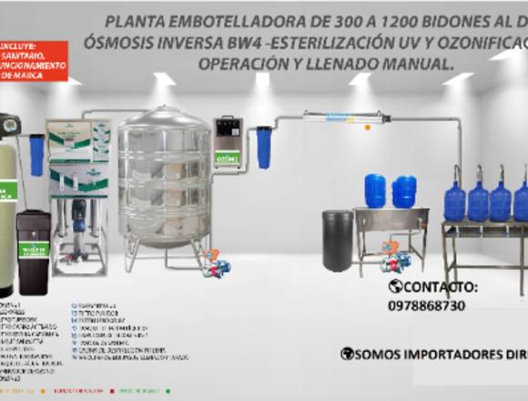 ENVASADORA CON SISTEMA DE ÓSMOSIS INVERSA BW4