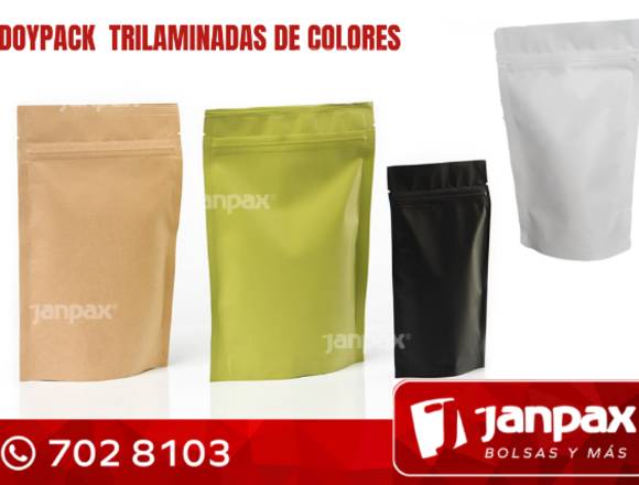 DOYPACK CON CIERRE HERMETICO DE COLORES 