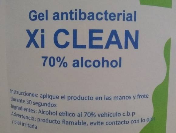 Venta de gel antibacterial al 70% alcohol