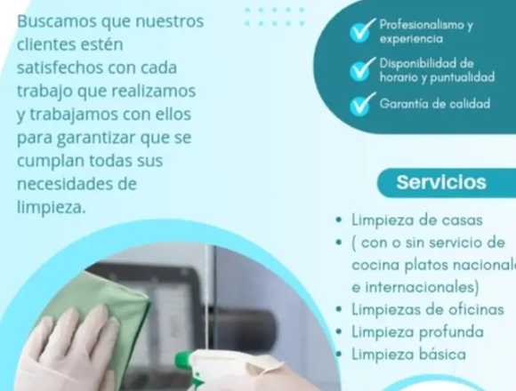 Se ofrecen servicios de limpieza