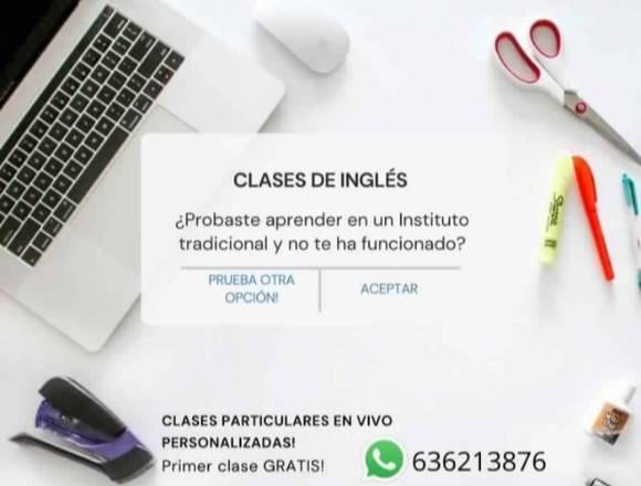 Clases de Inglés online personalizadas.