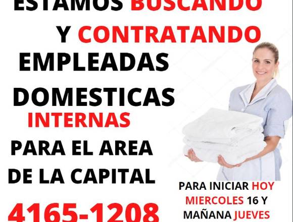 BUSCAMOS EMPLEADAS DOMESTICAS  POR  MES