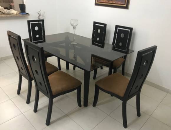 Juego de comedor de seis puestos