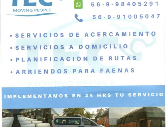 Servicio Transporte de Personal- Arriendo de Buses