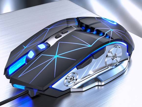 MOUSE GAMER 7 BOTONES 3200 DPI LUZ LED 