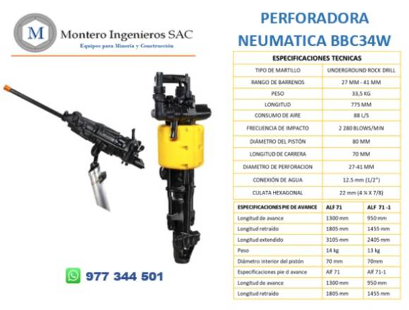 PERFORADORA NEUMATICA  BBC34W