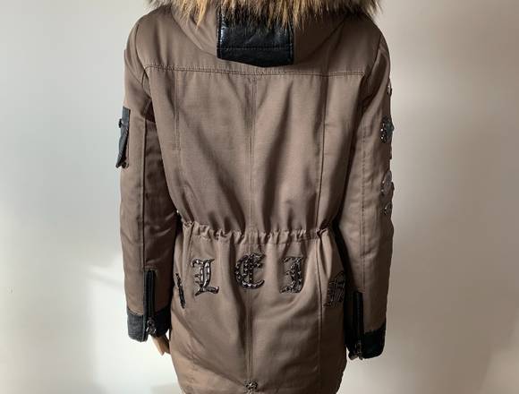 Philipp Plein womens parka with for fur