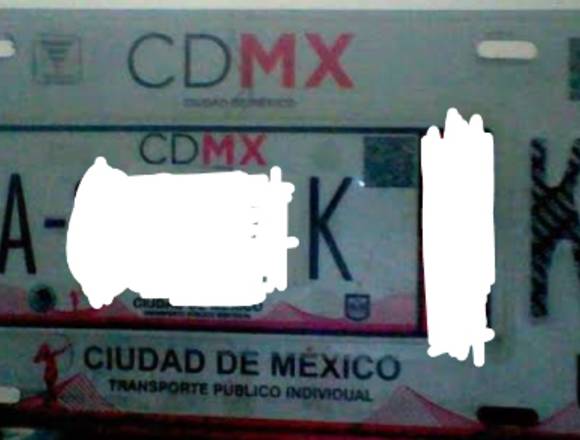 Se venden placas de taxi CDMX 