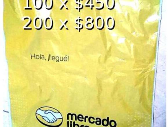 Bolsa grande paqueteria ML sirve para DHL, FED   