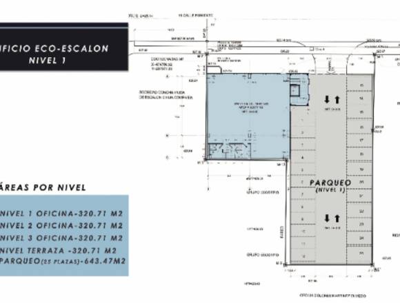 ALQUILER DE EDIFICIO MODERNO ESCALON