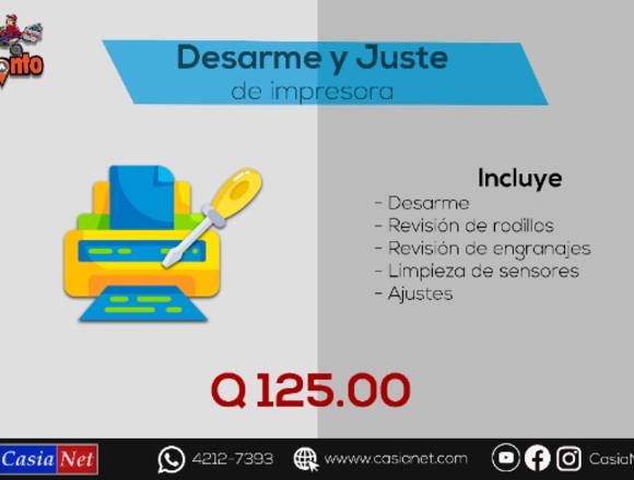 Desarme y ajuste de impresoras