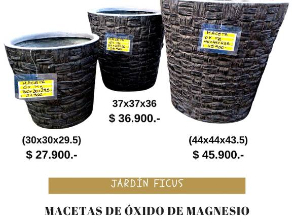 Macetas de Óxido de Magnesio