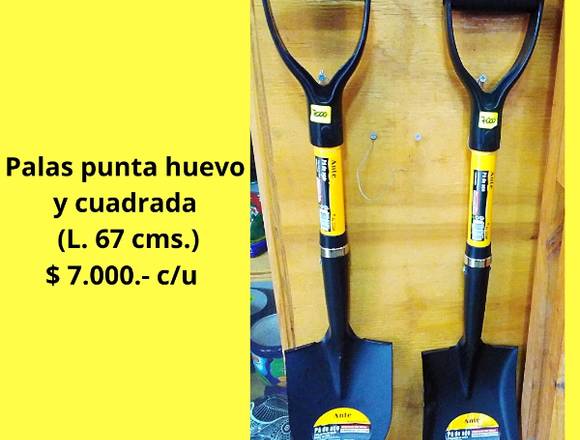  Palas punta huevo y cuadradas  $ 7.000.- c/u