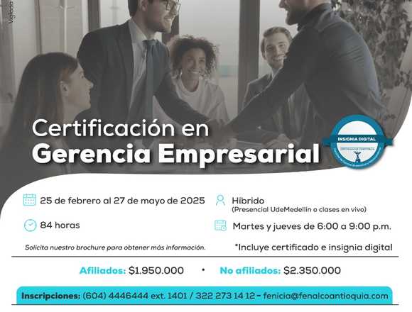 Certificación en Gerencia Empresarial