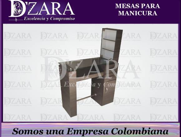 MESA PARA MANICURA CON VIDRIO