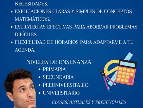 PROFESOR DE MATEMATICAS PRIVADO 