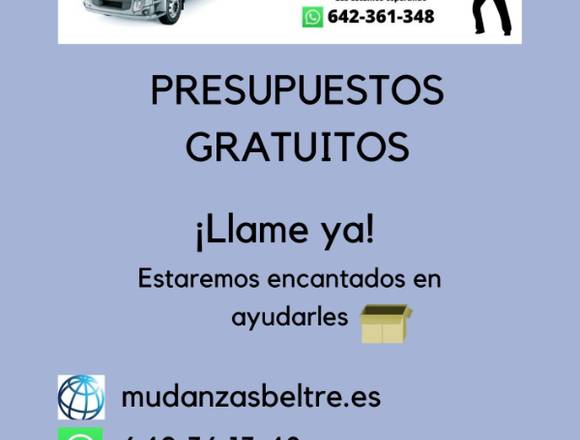 MUDANZAS BELTRE... PRESUPUESTOS GRATIS