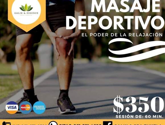 Masaje deportivo spa galix y essence