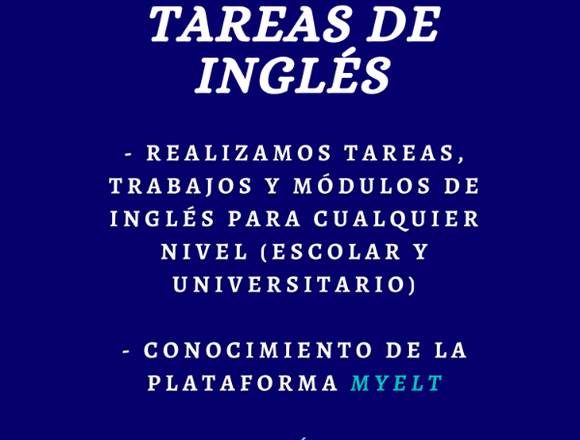 Tareas y Tutorías de inglés