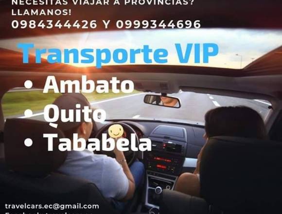 Servicio de transporte puertaapuerta Ambato Quito