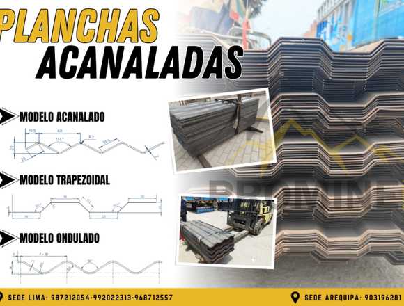 PLANCHA ACANALADA, TRAPEZOIDAL Y ONDULADA–MINERIA 