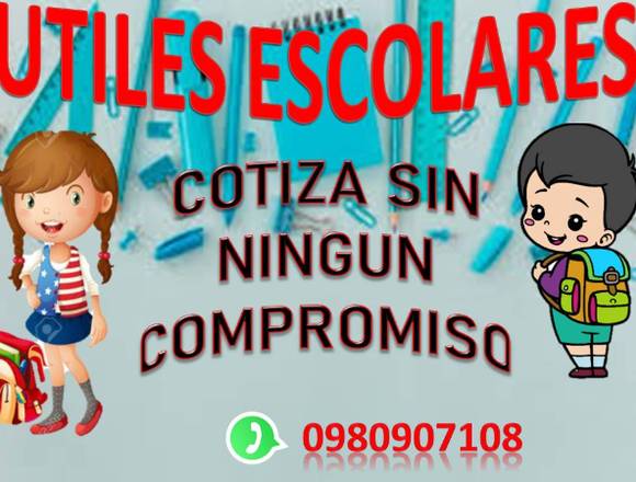 COTIZA TU LISTA DE ÚTILES ESCOLARES 