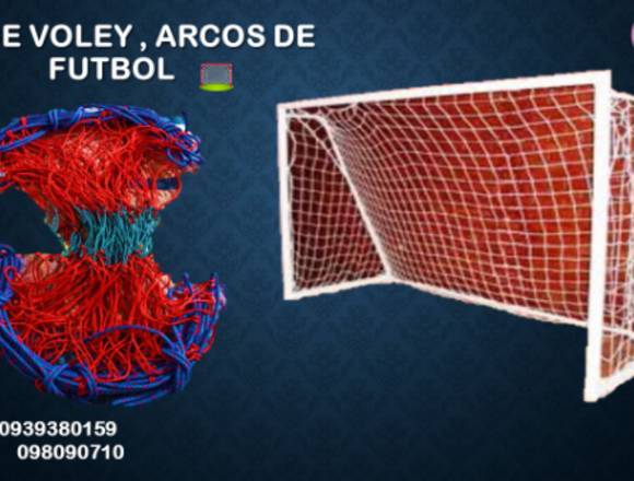 REDES PARA ARCOS DE FUTBOL Y VOLEY