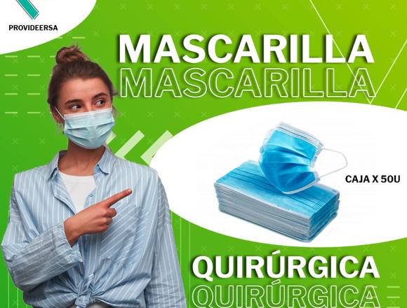 MASCARILLA QUIRURGICA CAJA X 50 UNIDADES 