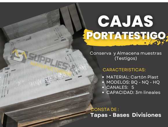 CAJAS PORTA TESTIGOS EN USO DE LA EXTRACCIÓN 