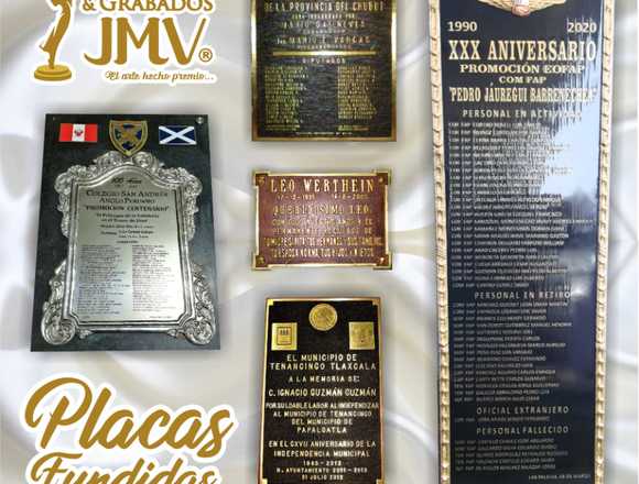 PLACAS RECORDATORIAS