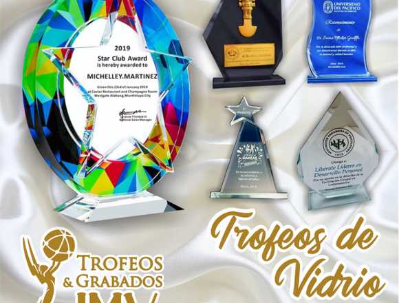 TROFEOS DE VIDRIO Y TROFEOS PERSONALIZADO