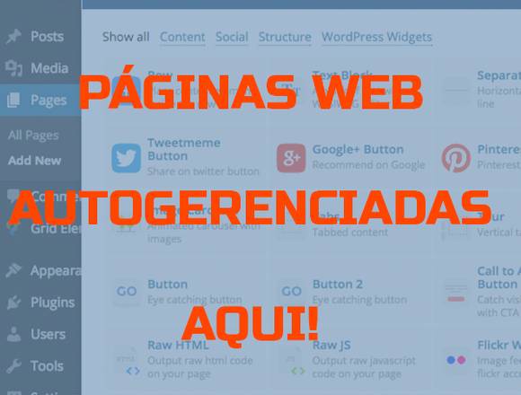 Diseño de paginas webs autoadministrables a medida