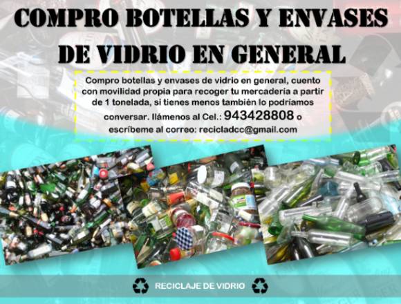 COMPRO BOTELLAS Y ENVASES DE VIDRIO EN GENERAL 