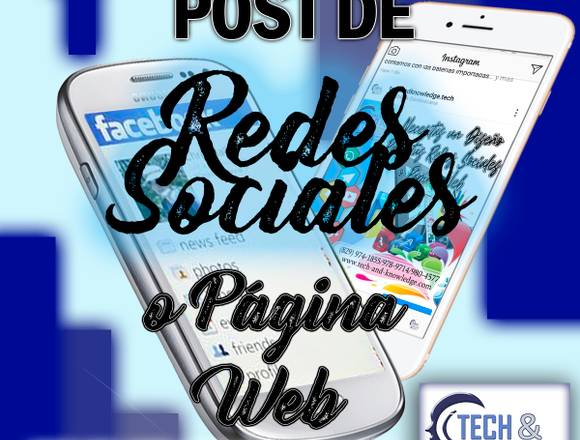 Diseños para post de Redes Sociales 