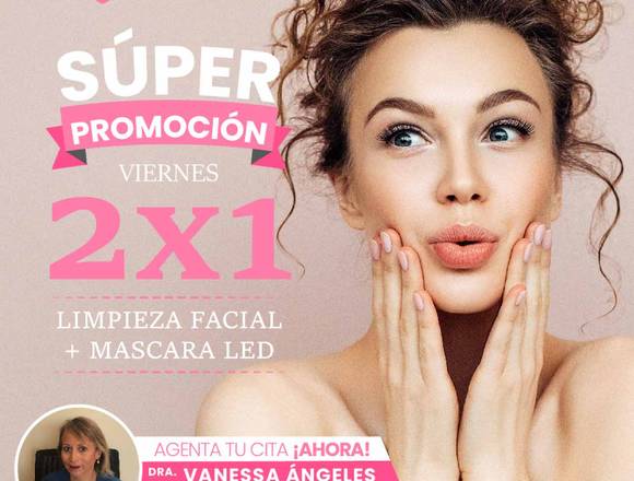  Limpieza facial más mascara led