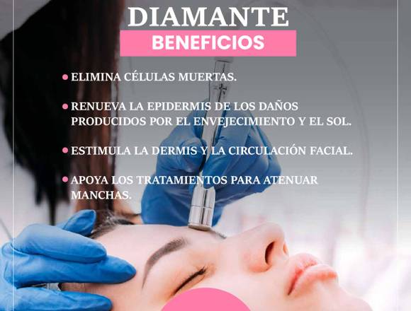 Limpieza facial con punta de diamante