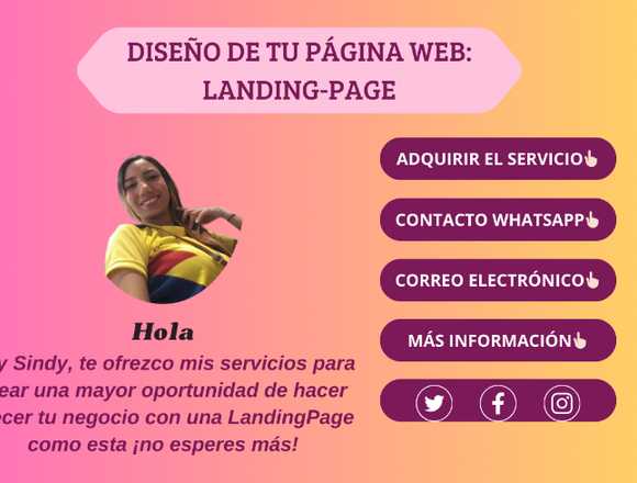 Creación de Landing Page básica (Sindy HM Diseños)