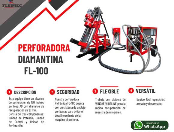 PERFORADORA FL-100 PARA RECUPERACIÓN DE MINERALES