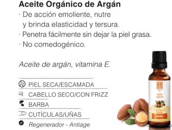 Aceite orgánico de argán- cabello, barba y uñas