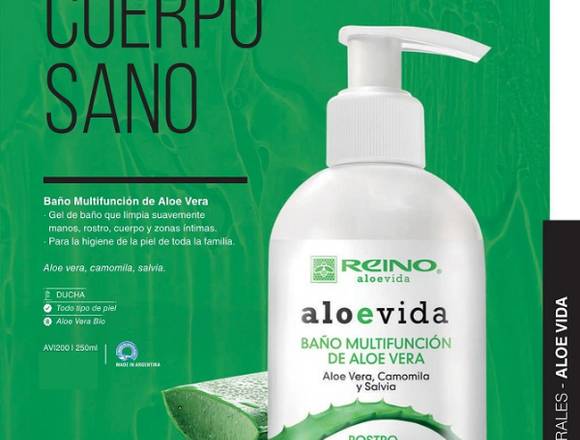 Baño multifunción aloe vera- cuerpo. Manos, rostro