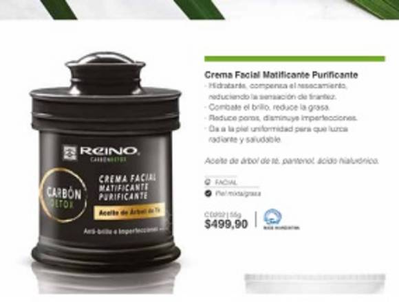 Crema facial purificante- con acido hialuronico