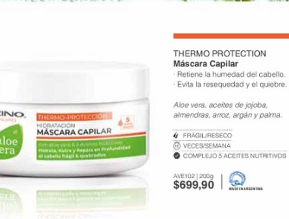 Mascara capilar Aloe vera Marca Reino 