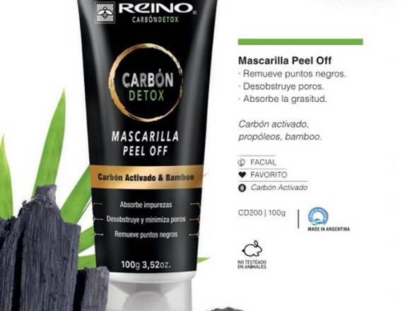 Mascarilla facial peel of- carbón activado  bamboo