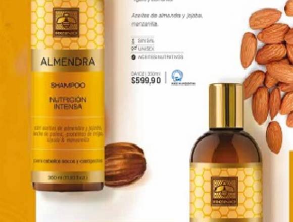 Shampoo y acondicionador con  almendra y trigo